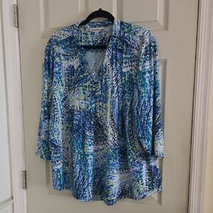 Southern Lady Multicolor Abstract Blouse